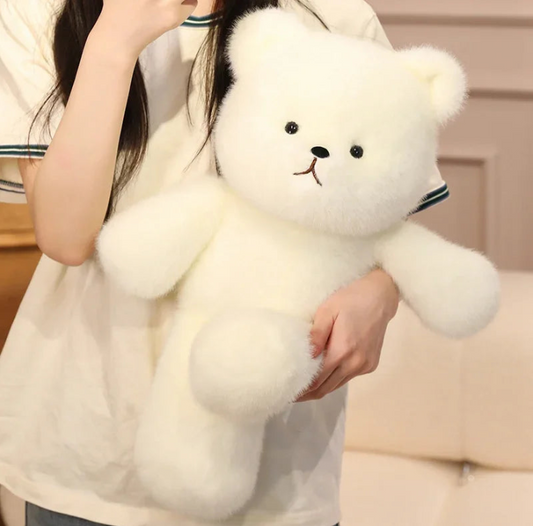 The Running White Bear Plushie