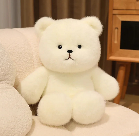 The Running White Bear Plushie